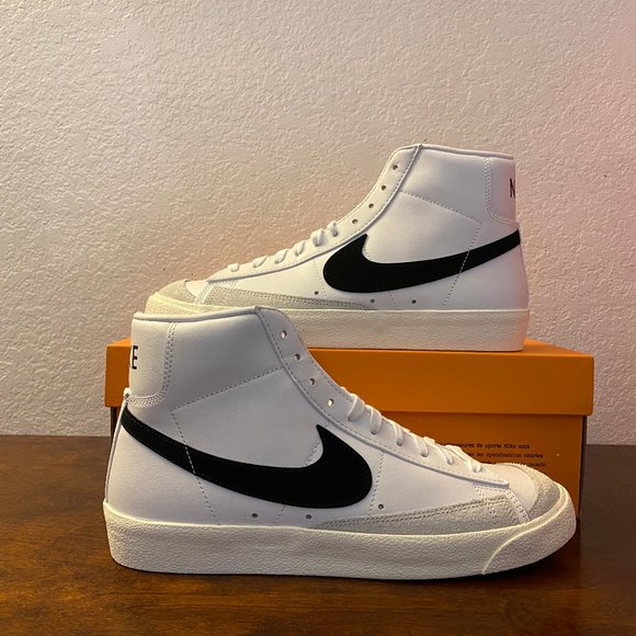 Nike Other - Nike Blazer Mid '77 Vintage White Black Lifestyle Shoes BQ6806-100 Size 10